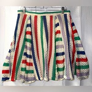 NWT Eva Franco Tuxedo Multicolored Mini Skirt Size 8